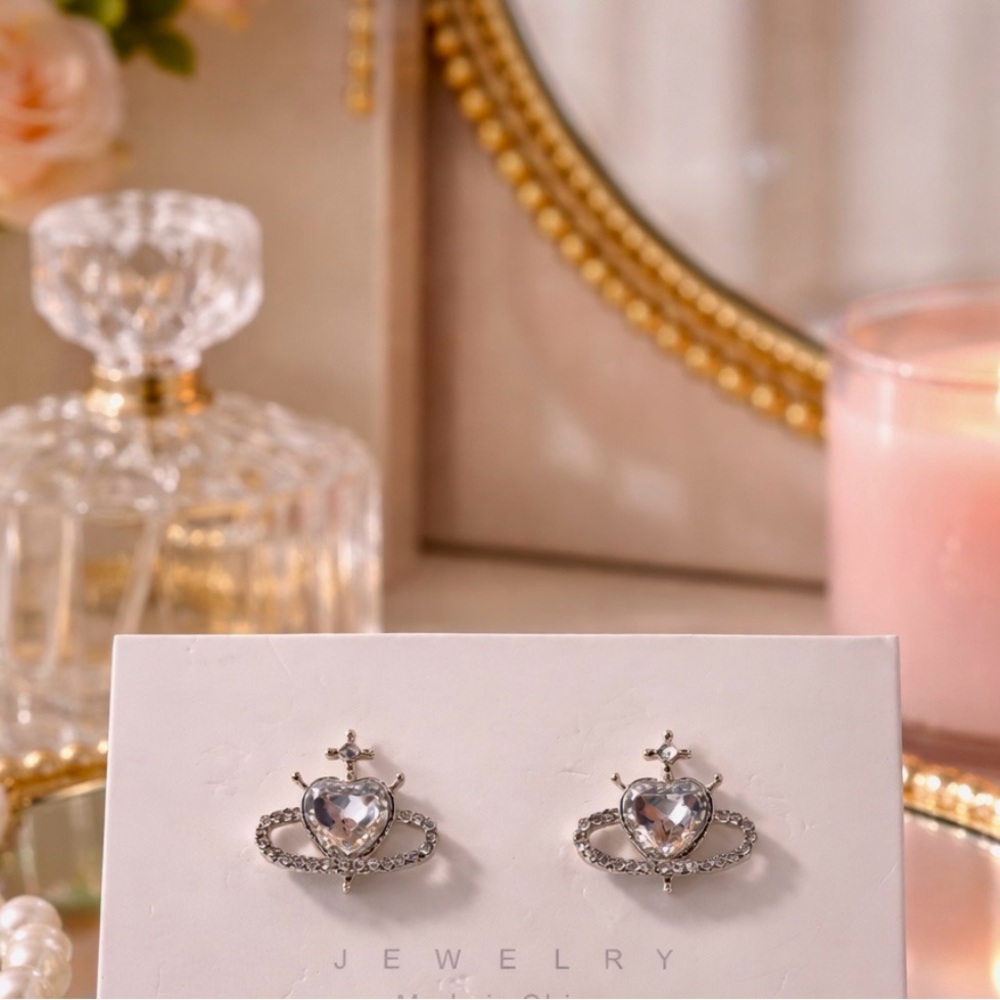 Silver Diamond Accent Earrings
